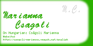 marianna csagoli business card